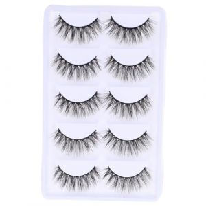PLAFOPE 5 paires Faux Cils Épais Simulation Cils Fibre Chimique Naturels pour Usage Quotidien et Soirée (Comexs, neuf)