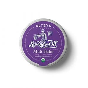 Alteya Organic Bulgare Lavande Baume 90g -Certifié USDA Biologique -Traitement du corps, des mains et des pieds avec de l'huile essentielle de lavande de qualité thérapeutique - Apaisant et hydratant (Alteya Organics - Europe, neuf)