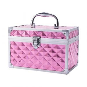 Milageto Bo&icirc;tier de maquillage Bo&icirc;te de rangement de maquillage Vanit&eacute; Vanity Bo&icirc;te de rangement cosm&eacute;tique de nail art de valise pour Utilisation de, Pink A (Milageto-EU, neuf)