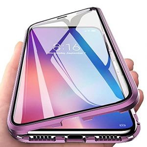 Orgsty Coque pour Huawei Nova 9 / Honor 50 (6,57"), Coque d'adsorption magn&eacute;tique Ultra Mince &agrave; 360&deg; Housse de Protection en Avant et Arri&egrave;re Verre Tremp&eacute; Etui Transparent M&eacute;tallique Antichoc, Violet (Orgstyle, neuf)