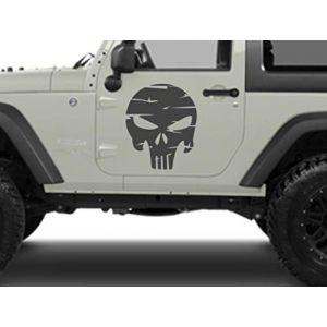 Punisher 286/4 Autocollant r&eacute;tro pour voiture Motif t&ecirc;te de mort Noir mat 20 x 20 cm (verkauflade by ChrisSu, neuf)