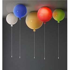 LIUNIAN Plafonnier moderne simple color&eacute; de plafonnier de ballon, lustre d&eacute;coratif de chambre d'enfants pour des filles de gar&ccedil;ons, 25cm de diam&egrave;tre, avec l'ampoule de 5W (Yoouu, neuf)