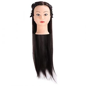Tête de mannequin cheveux longs, tête de mannequin, tête de mannequin de coiffure, tête de mannequin cheveux longs, coiffeur professionnel, pratique de coiffure, formation de (Zippowolf, neuf)