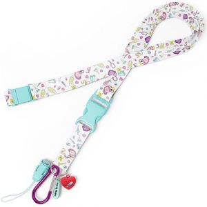 Nurse Is Love Cordon Tour de Cou pour Infirmières - Cordon Tour de Cou pour Clé avec Attache pour Porte Badge, Ciseaux Clip d'Accès Facile et Mousqueton, Infirmiere Accessoires, Aide Soignante (Gylmo Store, neuf)