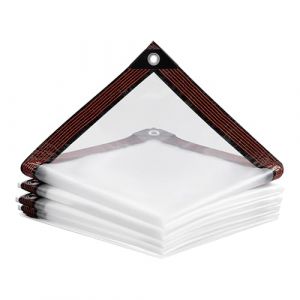 Laneetal Bâche PE Imperméable Transparente Résistante aux UV, Bâche de Protection Extérieur avec Œillets Métalliques, pour Meubles de Jardin, Serre pour Plantes (Transparente, 3x6 m) (cg_europa, neuf)