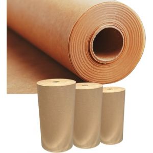 Rouleau de papier kraft brun naturel. Disponible en longueurs de 100 &agrave; 300 m&egrave;tres, 30, 60, 90 ou 105 cm. (105 cm x 100 m) (SERDECO, neuf)