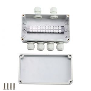 Boite Derivation Etanche IP67, 158 x 90 x 60 mm, SRJQXH Boite de Derivation Electrique Etanche, Boite de Dérivation Étanche Montage en Surface 2 Entrées 4 Sorties, Convient pour un Câble de 4 à 8 mm (SRJQXH, neuf)