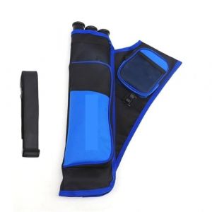 NJIEzhao Carquois de tir &agrave; l'arc Carquois de tir &agrave; l'arc 3 Tubes, Support de fl&egrave;ches, Portable, arri&egrave;re, Main Droite, Main Gauche for Le tir &agrave; l'arc(Blue LH 1pc) (xixi EU, neuf)