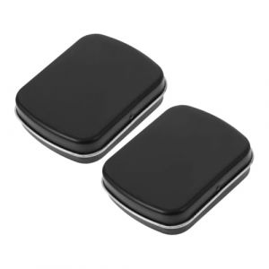 OUNONA 2 pi&egrave;ces Palette de Peinture Aquarelle M&eacute;tal Vide avec Couvercle &agrave; Charni&egrave;re Bo&icirc;te Compacte de Rangement pour Gel Vernis &agrave; Ongles Palette de M&eacute;lange Portable pour Artistes et (Gustell, neuf)