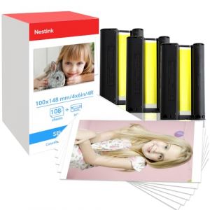 Nestink108IN Remplacement pour les cartouches d'encre Canon Selphy CP1500, compatible avec Selphy CP1300, CP1200, CP1000, CP790, CP810, CP910, imprimantes CP 3115B001(AA), cartouche d'encre 3 couleurs (Nest INK, neuf)