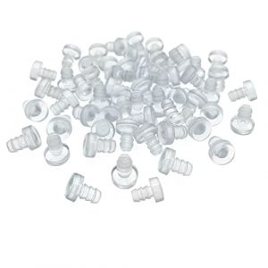 JZK Lot de 40 butoirs ronds en caoutchouc antid&eacute;rapant de 5 mm pour meubles, tables en rotin, table en verre, armoire, tiroirs (Joyful Star, neuf)