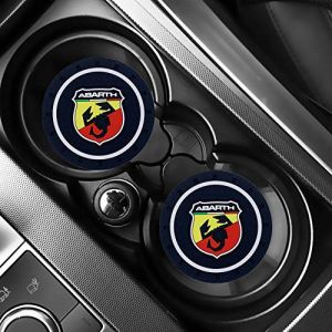 Llcwer - Lot de 2 tapis antidérapants en gel de silice pour voiture Fiat Abarth Viaggio Punto Panda Bravo Linea Croma - 124 125 500 595 (Premium Sales London, neuf)