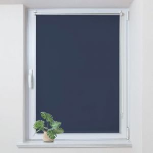 Allesin Store Enrouleur Occultant Thermique sans Perçage, Rideau Opaque Isolant, Montage Simple pour Fenêtre ou Porte, 105l x 150L cm, Largeur du Tissu 101 cm, Bleu Foncé (Allesin FR Store, neuf)