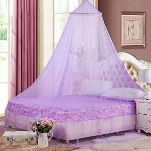 Eimilaly Ciel de lit moustiquaire, Ciel de lit pour Fille d&eacute;coration de Chambre - moustiquaire baldaquin Suspendu pour Adultes, b&eacute;b&eacute;s, Camping en Plein air, Pourpre (Aimilaly, neuf)