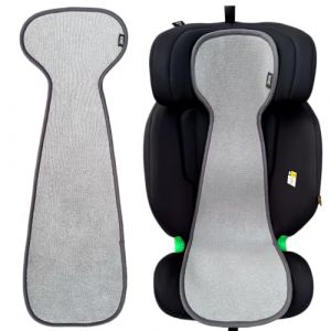 HECKBO Housse de siège enfant été anti-transpiration pour poussette - groupe 2/3 - siège auto pour enfant tapis - fille garçon - gris (HECKBO Germany GmbH, neuf)
