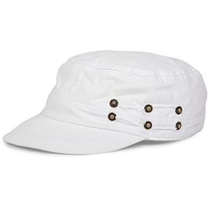 styleBREAKER Casquette Militaire Unisexe Effet Us&eacute; Vintage | Casquette Army r&eacute;glable en Coton | Casquette Visi&egrave;re Look Us&eacute; pour Hommes et Femmes, Couleur:Blanc (styleBREAKER, neuf)