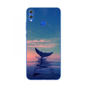 KARTXITAI Coque Compatible avec Honor 8X/View 10 Lite,Housse &Eacute;tui de Protection en Ultra Transparente Silicone en Gel TPU Souple Case Cover Shock-Absorption-Dauphin, mer (KARTXITAI, neuf)