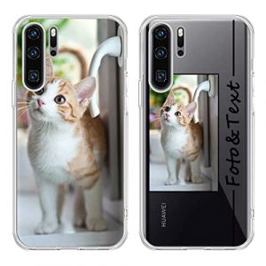 Yoedge Coque Personnalis&eacute;e pour Huawei P30 Pro 6,47", Personnalisable Housse &Eacute;tuis avec Photo Image Texte Etui, Mince TPU Silicone Antichoc Protection Custom Cover pour Huawei P30 Pro, Transparent (Somin Ivka EU, neuf)