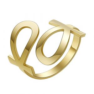 Amaxer Bague croix égyptienne Ankh Croix Égyptienne Clé de vie Amulette Bague ouverte réglable Bijoux Cadeaux pour femmes hommes, rostfreier Stahl (amaxer, neuf)