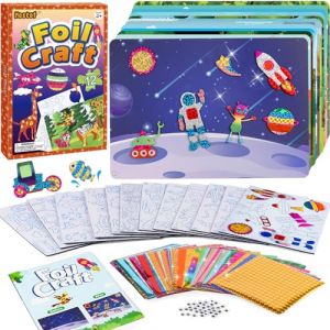Mostof Kit d’artisanat d’art autocollant en Fleuret, Cadeau pour les enfants 4-9 ans - jouet créatif bricolage pour l’école, voyage, avions jeu d’activités de groupe (12 thème) (MostofEU, neuf)