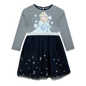Disney Robe La Reine des Neiges Robe congel&eacute;e pour Filles | Tenue de Princesse pour Les Filles| &Acirc;ges 18 Mois &agrave; 10 Ans | Marchandise Officielle congel&eacute;e | Bleu| | 3-4 Ans (Character FR, neuf)