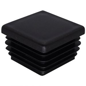 SKIR'CO (20 pièces) Bouchons Carrés en Plastique 35 x 35 mm, Embouts de Tube Mat, Inserts de Tube Carré, Bouchons de Poteau de Clôture, Noir RAL 9005 (Skirmantas, neuf)