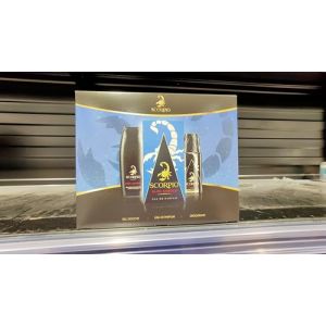 SCORPIO - Coffret 3 produits Bleu - Coffret Cadeau Homme - Eau de toilette flacon 75ml, Gel Douche 250ml et Déodorant atomiseur 150ml (andyfrance, neuf)