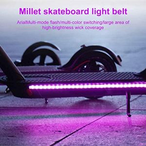 Lumi&egrave;re de Bande de LED, Lumi&egrave;res de Bande de LED Pliables de Scooter Electrique Imperm&eacute;able de SUNJULY Pour Xiaomi M365 Pour la D&eacute;coration Ext&eacute;rieure de Planche &agrave; Roulettes, de Scooter (easy Reach Sheng, neuf)