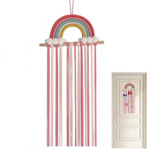 Support mural pour barrettes &agrave; cheveux pour filles, support mural pour pinces &agrave; cheveux et rangement | Pr&eacute;sentoir de rangement multi-usages au design arc-en- pour n&oelig;ud &agrave; cheveux pour filles (ciawerld, neuf)