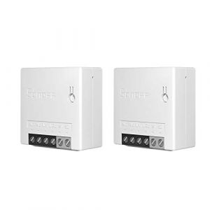 SONOFF MINIR2 Interrupteur Connecté WiFi, 2 Voies interrupteur Sans Fil, Commutateur Intelligent Compatible avec Alexa/Google Home, Contrôle à Distance, Commande Vocale, Mode DIY, 10A/2200W (2 Pack) (sonoff, neuf)