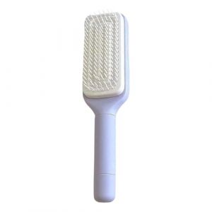 Brosse À Cheveux À Poils Rétractables – Brosse À Cheveux De Massage Autonettoyante, Peignes Portables Avec Poignée Rotative | Brosse À Cheveux Polyvalente, Peignes À Cheveux Antistatiques, Brosse (Johkane, neuf)