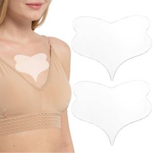CULEO Soins pour le cou et le d&eacute;collet&eacute;, Lot de 2 patchs anti-rides r&eacute;utilisables en silicone pour la poitrine en forme de papillon pour une peau lisse (CARTW CONNECT TRADING LTD, neuf)
