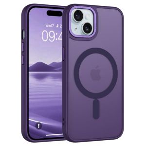 BENTOBEN Coque pour iPhone 15 Plus/iPhone 14 Plus Compatible avec Magsafe Case Magn&eacute;tique de Protection Antichoc Compl&egrave;te,&Eacute;tui Dos Mat Translucide Anti Rayures Fine Housse iPhone 15 Plus 6.7"-Violet (Happy arrival, neuf)