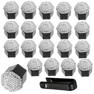 20pcs Cache Ecrou 21mm, Cache Ecrou de Roue Diamant&eacute;e, Cache &eacute;crou de Roue de Voiture, Universels Roue Capuchons Protection Hexagonal Bouchon &Eacute;crou de Pneu Diamant&eacute;e Accessoires de Roue (iShang Direct, neuf)