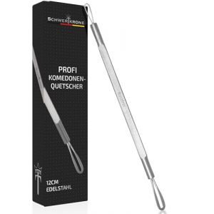 Schwertkrone Extracteur de Comédons Premium, Acier Inoxydable Stérilisable, Anti-Points Noirs, tire comedon point noir - pince point noir (Schwertkrone, neuf)