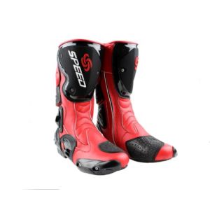 Bottes de moto professionnelles antidérapantes respirantes et imperméables, rouge, 43 EU (Msport-italy, neuf)