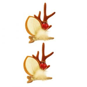 Lot de 2 barrettes à cheveux en forme de renne en forme de bois de cerf pour femme (pengtui, neuf)