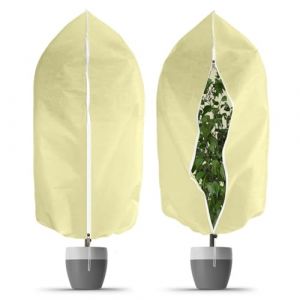 Itharon Protection Hivernale Plantes 2 Pi&egrave;ces 80x120cm, Voile d'Hivernage avec Fermeture &Eacute;clair & Cordon, 60g/m&sup2; pour Pots, Palmiers, Oliviers, Rosiers, Respirant et R&eacute;utilisable (SALKARENA, neuf)