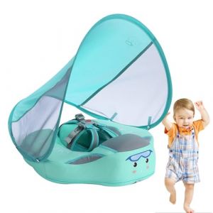 Fenayuu Bou&eacute;e de Piscine pour b&eacute;b&eacute; - UPF 50+ - avec Toit Pare-Soleil Amovible - Entra&icirc;neur de Natation s&ucirc;r pour Les &agrave; partir de 3 &agrave; 36 Mois (fuyouian, neuf)