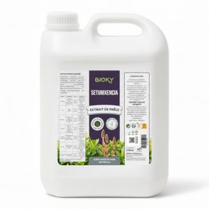 Bioky® Decoction de Prêle Fongicide 5L – Préventif et curatif pour les plantes - Très concentré 30ml/L – Biostimulant pour plantes d'intérieur et potager urbain – Mildiou et Oïdium (ECO Tierra de Diatomeas, neuf)