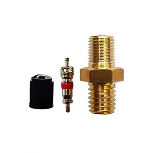 Vanne à vis, M8x1 en Laiton, Valve de compresseur d'air, réservoir de Remplissage, buse hexagonale, Valve de Pneu, Adaptateur de Valve avec Anneau d'étanchéité, soupape à Visser (CHENQINGKE, neuf)