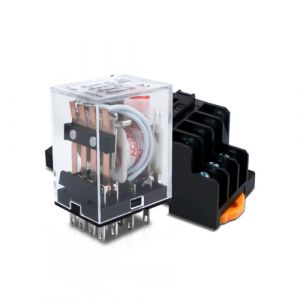 Innfeeltech 1 Pcs AC 220V relais électromagnétique de puissance avec, 14 Pin 5A relais de bobine avec socle HH54P (XINGZHI TECH, neuf)