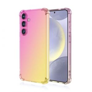Topme Coque pour Samsung Galaxy S25+ / Samsung Galaxy S25 Plus (6.7" inches), &Eacute;tui de T&eacute;l&eacute;phone Portable en Silicone TPU Souple avec D&eacute;grad&eacute; de Couleur Transparent - Or Rose (topme, neuf)