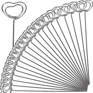 LATRAT 30PCS Porte Photo M&eacute;mo Carte Pince Coeur en M&eacute;tal Porte-Cartes de Table Support Porte Photo pour D&eacute;cor de G&acirc;teau de Mariage, coeur (LATRAT Direct, neuf)