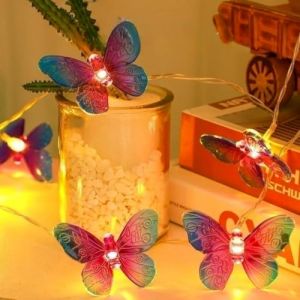 HHMTAKA Guirlande lumineuse en forme de papillon avec 20 LED Blanc chaud 3 m (Surprise NON-Stop, neuf)