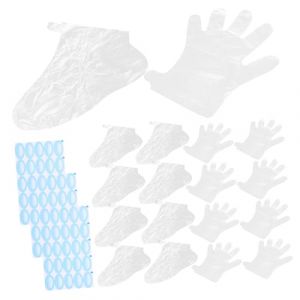 BESTYASH 1 Lot De Gants Pour Masque Pour Les Pieds Gants De Spa Hydratants Pour Les Mains Sèches Chaussettes De Nuit Jetables Transparentes Gants De Gants Hydratants (Feast of Yan, neuf)
