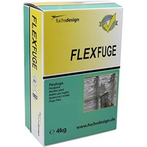 FUCHS Flex Fuge gris ciment 4 kg - Coulis, p&acirc;te &agrave; joint pour les briques de verre - diff&eacute;rentes couleurs disponibles (Fuchs Design GmbH, neuf)