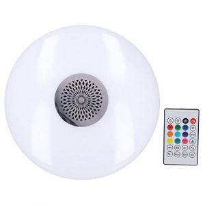 Ampoule LED Musicale, 24 W E27 RVB à Changement de Couleur avec Télécommande, Haut-Parleur de Musique Intelligent, Plafonnier, Ampoule Disco, Audio Stéréo sans Fil pour Chambre (sanurety, neuf)