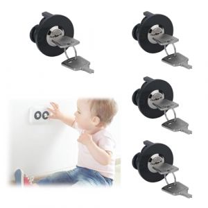 Jasfyee Cache Prise Bébé,Serrure De Prise Avec Clé, Cache Prise Bébé Amovible,Verrouillage De Prise De Cordon Dalimentation De Sécurité Pour Enfants À La Maison Pour Prises Européennes(4pcs) (discipline poetry, neuf)