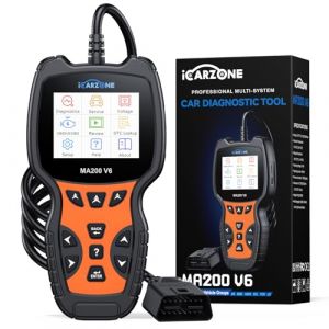 ICARZONE MA200 V6 Valise Diagnostic Auto 6 R&eacute;initialisation, Diagnostic Voiture pour Benz/Land Rover/Porsche/BM.W/Volvo/V.A.G, Tous Les Syst&egrave;mes,OBD2 Diagnostic Fran&ccedil;ais, Auto VIN, Mise &agrave; Jour &agrave; Vie (Jingyi Technology Co., Ltd, neuf)